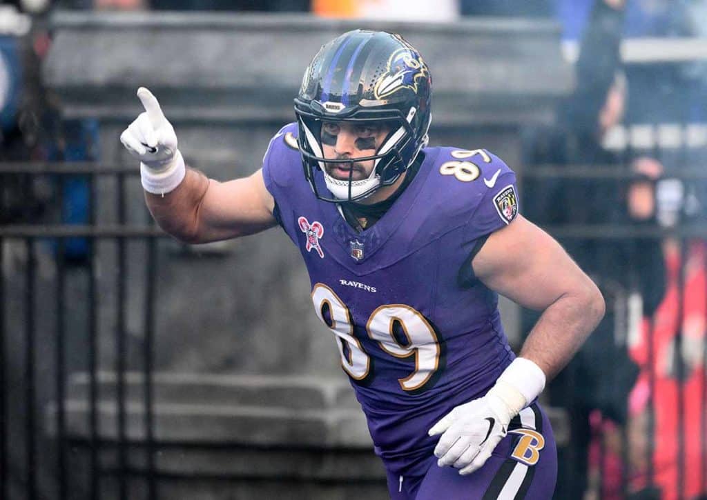 Erringen die Ravens (im Bild: Andrews) den erwarteten Triumph gegen die Browns? (© Associated Press / Alamy Stock Photo) Ravens Browns Tipp