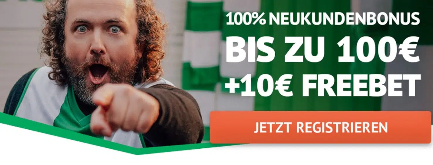 100 € Bonus & 10 € Freebet bei ODDSET