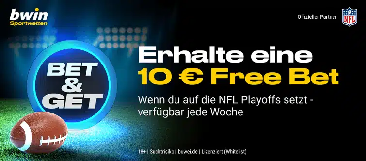 10 € NFL Gratiswetten Aktion für die Playoffs bei Bwin