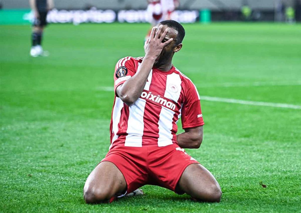 Spielt Olympiakos Piräus (im Bild: Ayoub El Kaabi) auch gegen Panathinaikos Athen im Pokal seine Heimstärke aus? (© ZUMA Press, Inc. / Alamy Stock Photo) Olympiakos Piräus Panathinaikos Athen Tipp