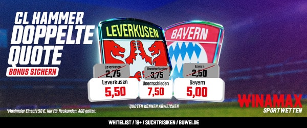 Winamax Bayer - Bayern Quoten
