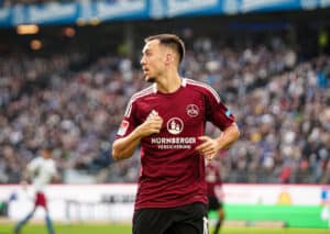 Nürnberg ohne Dauerbrenner und Topscorer: Nutzt Kaiserslautern den Vorteil gegen den Club (im Bild: Julian Justvan) für sich? (© Eibner-Pressefoto / Alamy Stock Photo) Kaiserslautern Nürnberg Tipp