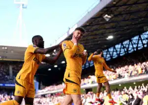 Die abstiegsbedrohten Wolves zuletzt obenauf: Stellt die Truppe rund um Jorgen Strand Larsen (Bild) auch den Tottenham Hotspurs ein Bein? (© PA Images / Alamy Stock Photo) Premier League 32. Spieltag Vorschau