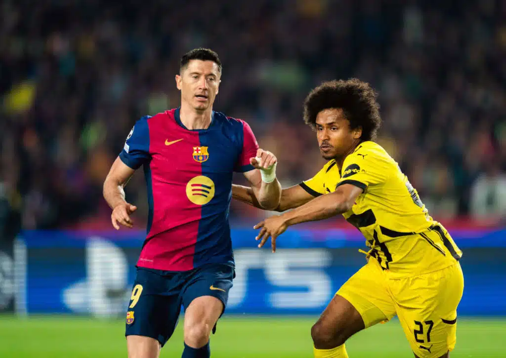 Geht es im Rückspiel zwischen Barcelona und Dortmund ebenso torreich zu? (© Joan Gosa / Alamy Stock Photo) Champions League KI Prognose Viertelfinale Rückspiel