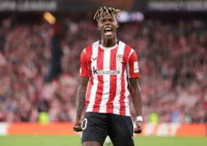Behält Athletic Bilbao (im Bild: Nico Williams) im Hinspiel gegen Manchester United die Oberhand? (© Sipa US / Alamy Stock Photo) Athletic Bilbao Manchester United Tipp