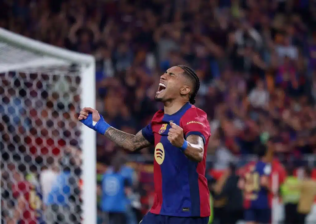 Kann Barcelona (im Bild: Raphinha) den Schwung vom Pokalsieg mit in die Champions League nehmen und gegen Inter Mailand vorlegen? (© David Torres Alcázar / Alamy Stock Photo) Barcelona Inter Mailand Tipp