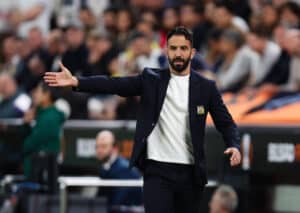 Gelingt Manchester United (im Bild: Ruben Amorim) nach der Final-Pleite zumindest gegen Aston Villa noch ein versöhnlicher Abschluss? (© Craig Mercer/ Alamy Live News) Manchester United Aston Villa Tipp