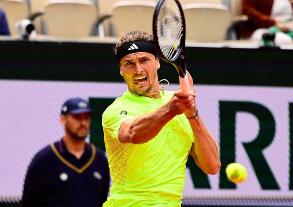 Meistert Alexander Zverev (im Bild) mit Jesper de Jong die nächste Hürde in Richtung erneuter Finalteilnahme? (© Action Plus Sports Images / Alamy Stock Photo) Alexander Zverev Jesper de Jong Tipp