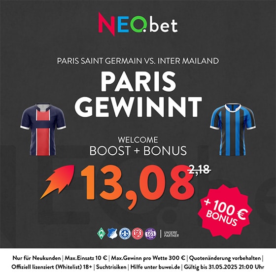 neobet quotenboost Champions League Finale