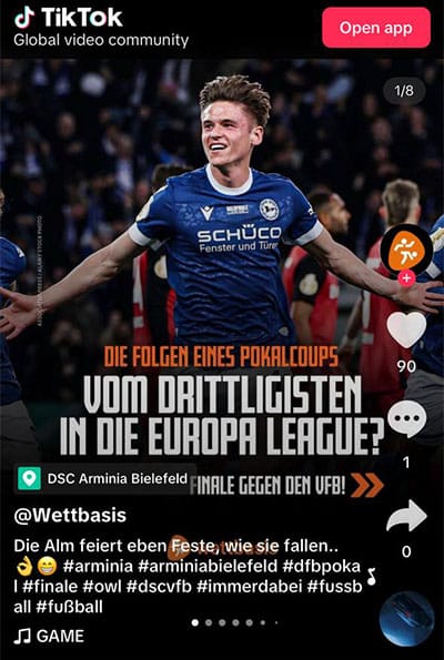 TikTik Wettbasis DFB-Pokal-Finale