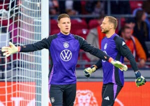 Marc-Andre ter Stegen oder Oliver Baumann? Die Frage nach der Nummer 1 im DFB-Team beschäftigt auch Bernd Dreher. (© ddp media GmbH / Alamy Stock Photo) Marc-Andre ter Stegen Oliver Baumann DFB Team
