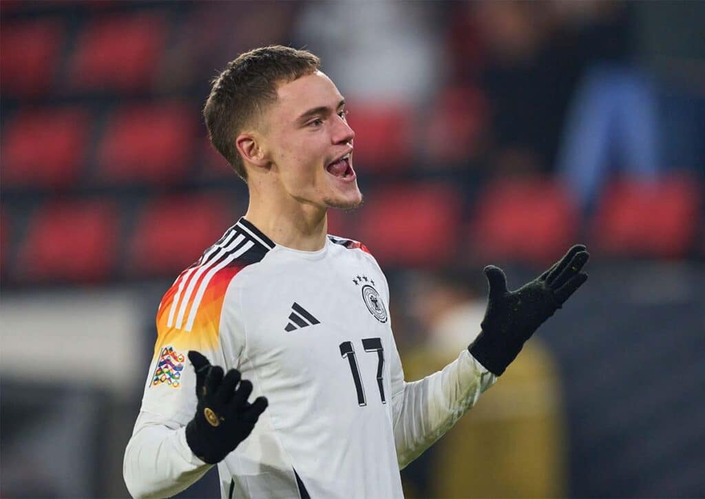 Zieht Deutschland (im Bild: Florian Wirtz) durch den Sieg gegen Portugal ins Nations-League-Finale ein? (© Peter Schatz / Alamy Stock Photo) Deutschland Portugal Tipp