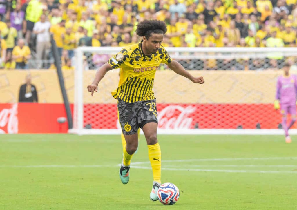 Zeigt Dortmund (im Bild: Karim Adeyemi) im zweiten Gruppenspiel gegen Mamelodi sein wahres Gesicht?