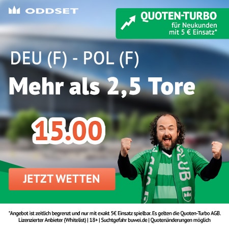 Oddset Quoten Turbo Frauen EM GER vs. Polen