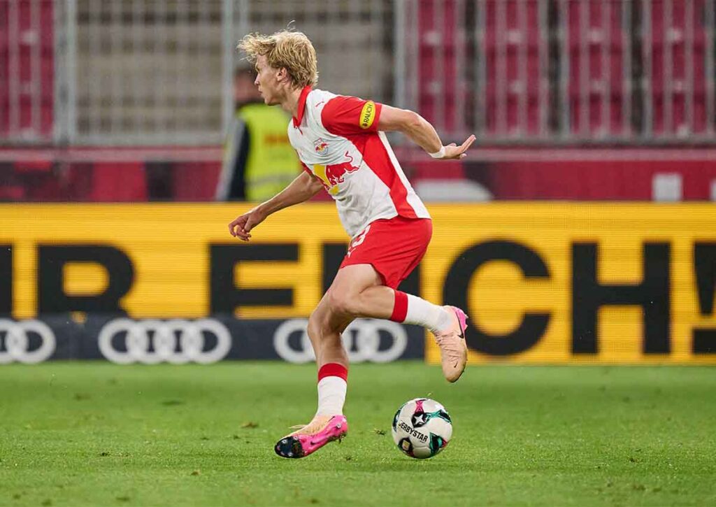 Legt Außenseiter Red Bull Salzburg (im Bild: Frans Krätzig) den Grundstein für die CL-Play-offs? (© dpa picture alliance) Feurige Außenseiter Wetten Champions League Quali 3. Runde Hinspiele