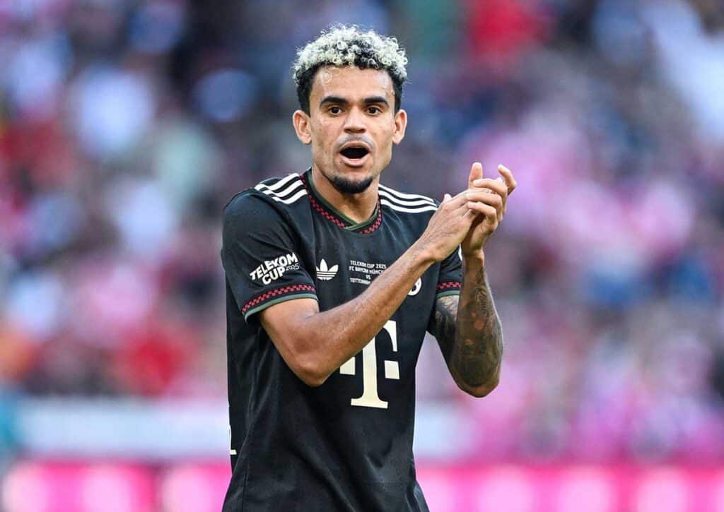 Sorgen der VfB Stuttgart und Bayern (im Bild: Diaz) im Super Cup für ein torreiches Finale? (© dpa picture alliance / Alamy Stock Photo) VfB Stuttgart Bayern Tipp