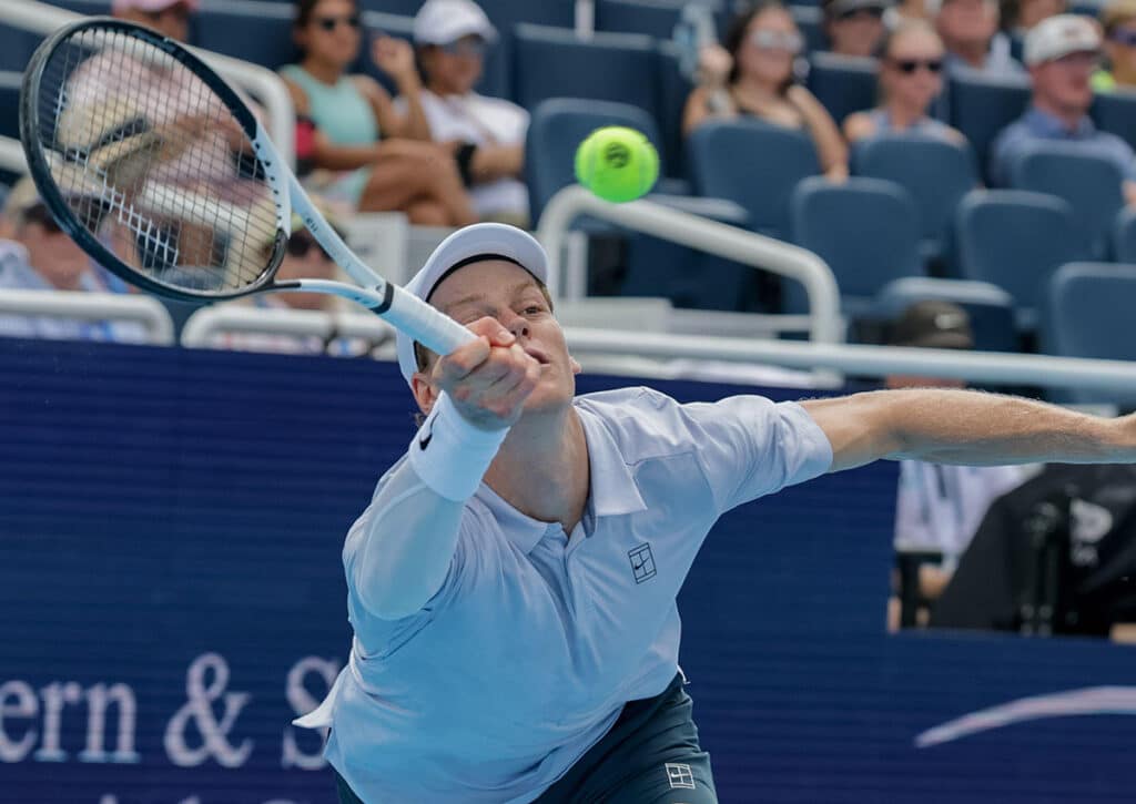 Kann der Kanadier die Nummer 1 der Welt Jannik Sinner bei den Cincinnati Open unter Druck setzen? (© Scott Stuart/ZUMA Press Wire) Sinner Auger-Aliassime Tipp
