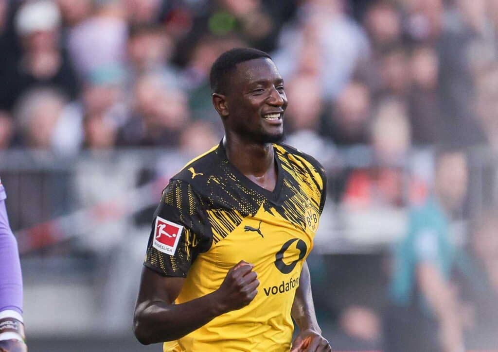 Schießt Guirassy (im Bild) Dortmund zum Triumph gegen Union Berlin? (© dpa picture alliance / Alamy Stock Photo) Dortmund Union Berlin Tipp