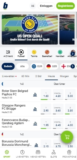 Bet-at-home mobile Ansicht