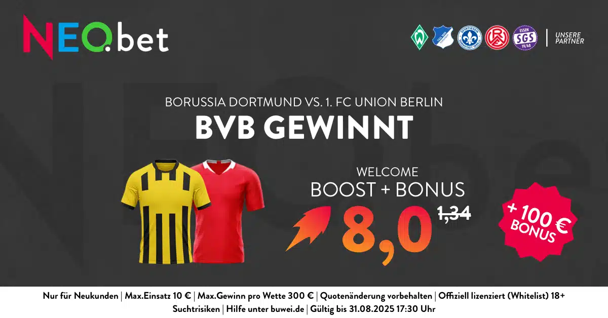 NEO.bet Quotenboost Bundesliga Wetten