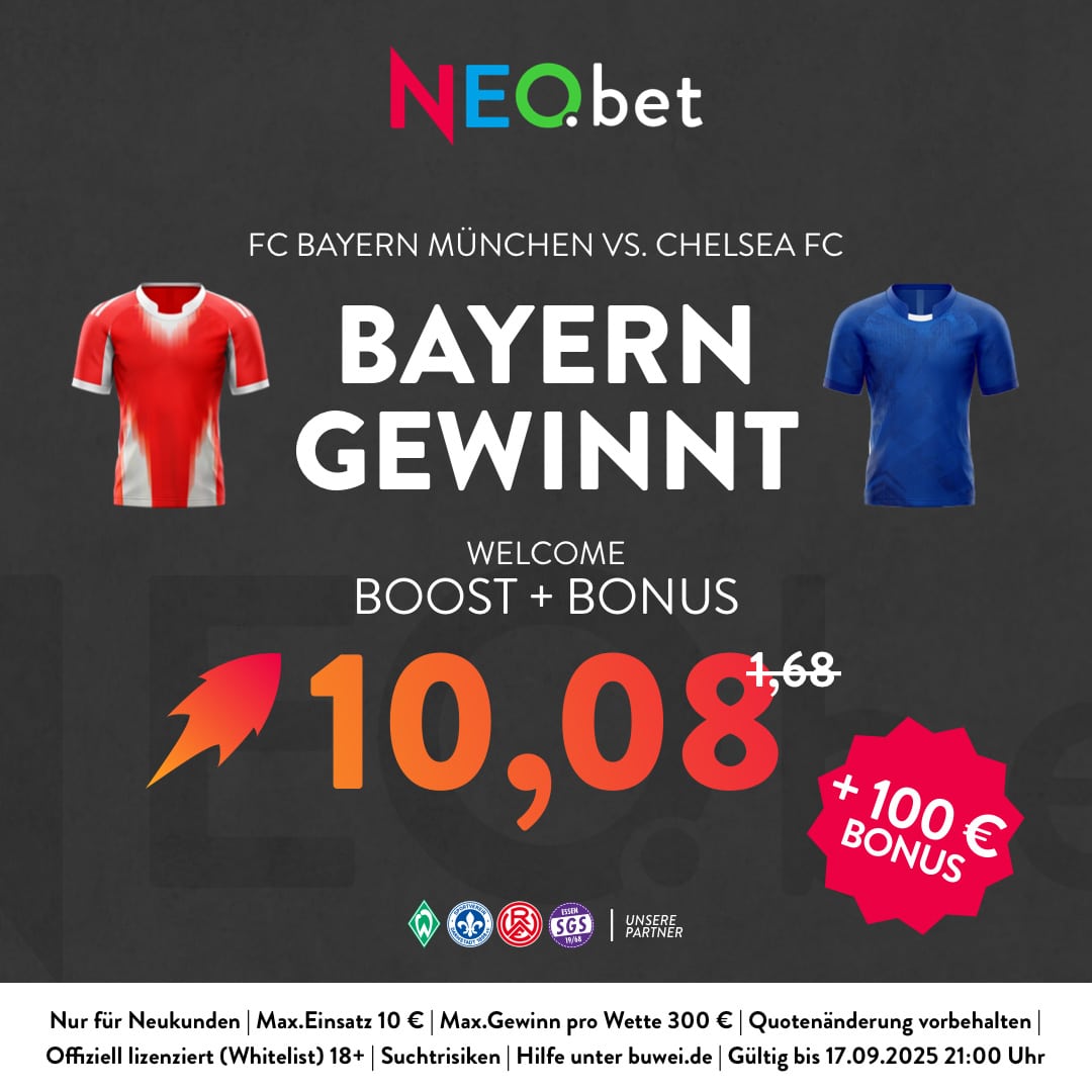 NEO.bet Boost Bayern Chelsea Quoten