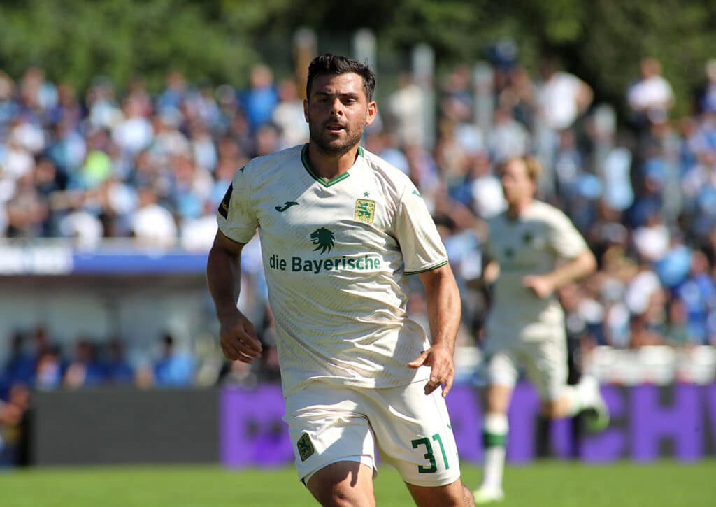 Bleibt 1860 München (im Bild: Kevin Volland) auch am fünften Spieltag ungeschlagen und klopft mit einem Sieg wieder vorne an? (© dpa picture alliance/Alamy Live News) 1860 München vs. TSV Havelse
