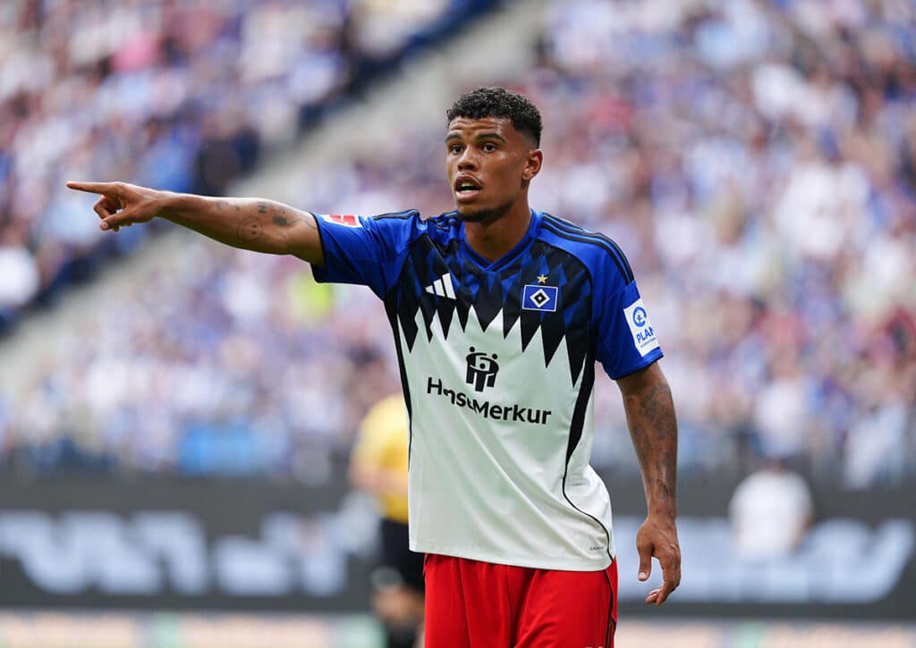 Kann die harmlose Offensive des HSV (im Bild: Ransford Königsdörffer) ausgerechnet gegen Union Berlin den Durchbruch schaffen? (© dpa picture alliance/Alamy Live News) Union Berlin vs. HSV Tipp