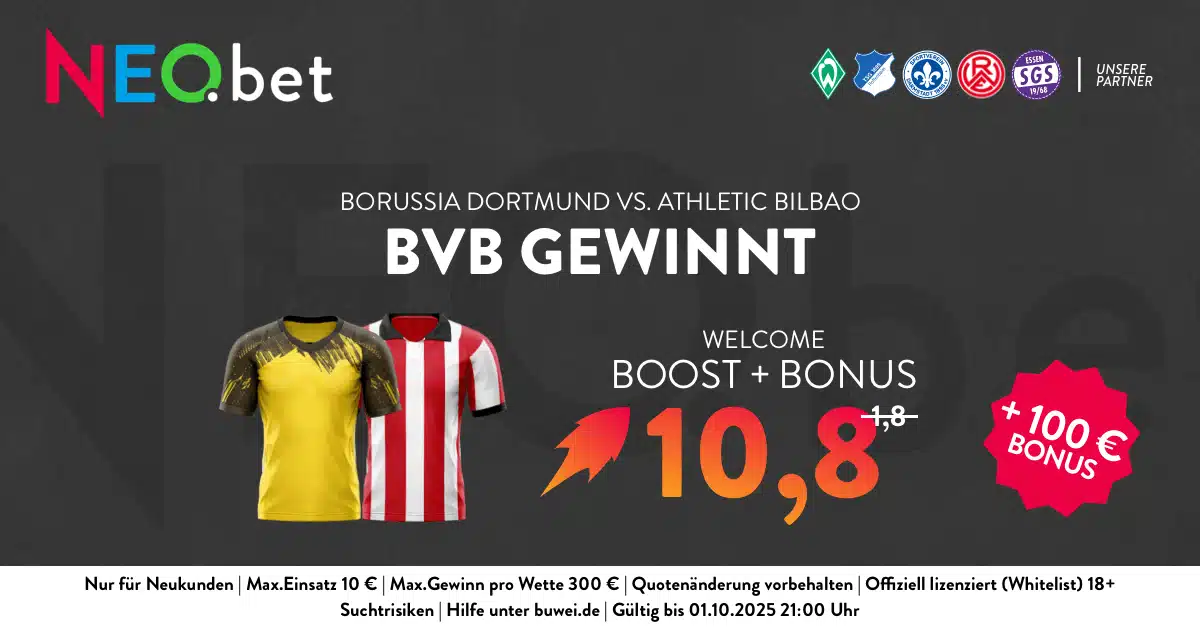 NEO.bet Boost Champions League Quoten