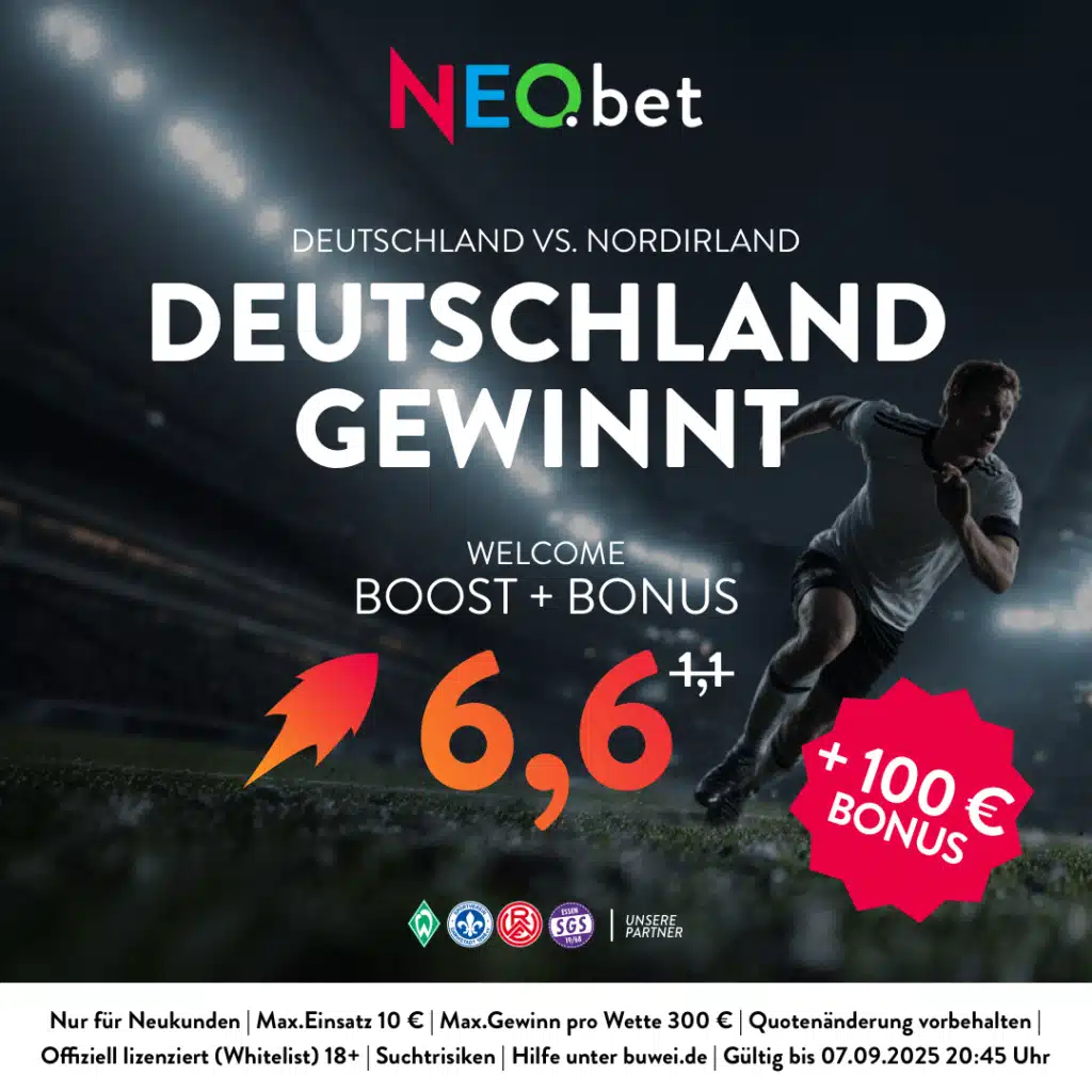 NEO.bet Boost Deutschland - Nordirland