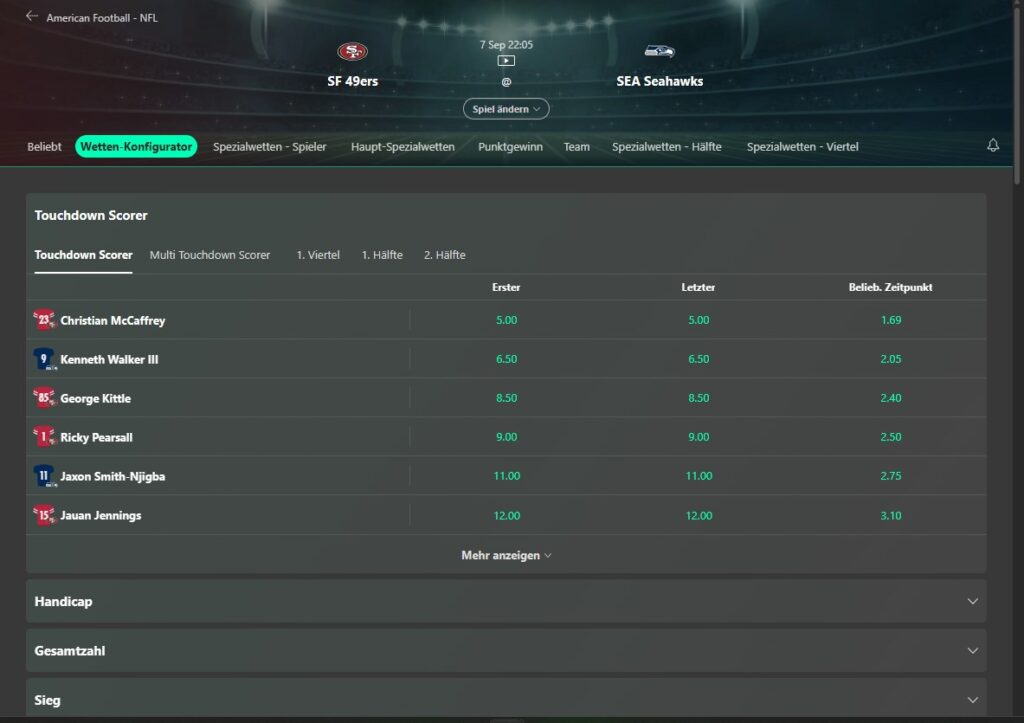 NFL Wetten bei bet365