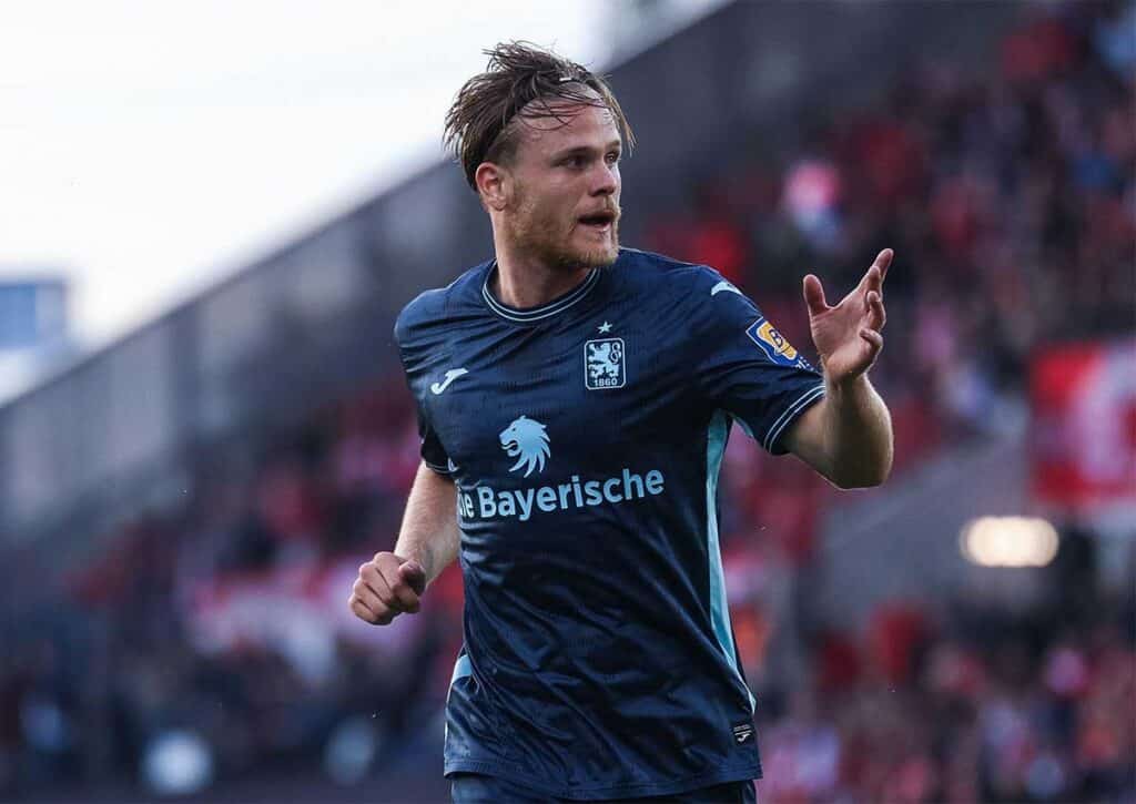 Sorgt 1860 München (im Bild: Thore Jacobsen) in Mannheim für einige Tore? (© ddp media GmbH / Alamy Stock Photo) Mannheim 1860 München Tipp