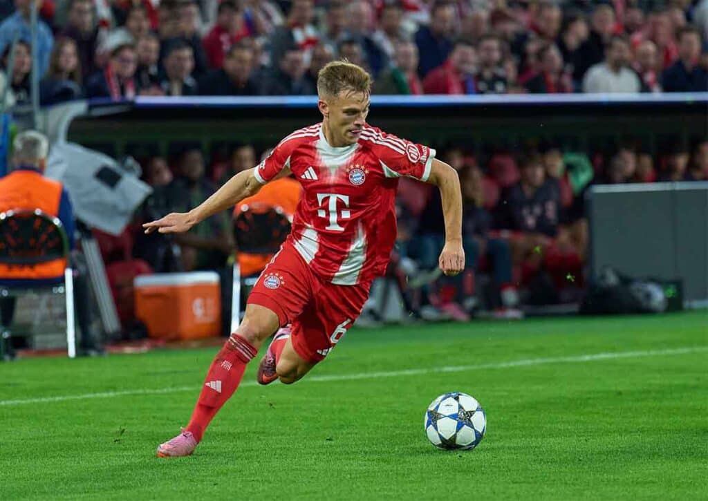 Gibt es für die Bayern (im Bild: Joshua Kimmich) am 7. Spieltag der Bundesliga einen Statement-Sieg gegen den BVB? (© ddp media GmbH / Alamy Stock Photo) Bundesliga 7. Spieltag Wett-Tipps