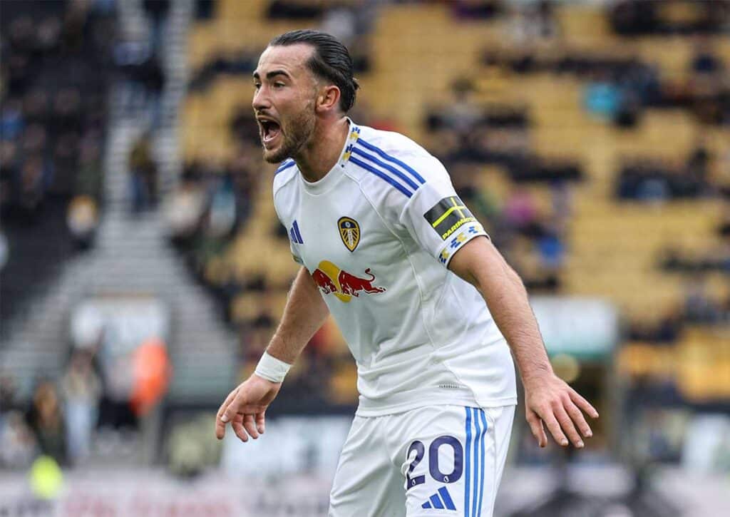 Startet Leeds (im Bild: Jack Harrison) gegen West Ham eine neue Ungeschlagen-Serie? (© SPP Sport Press Photo. / Alamy Stock Photo) Leeds West Ham Tipp