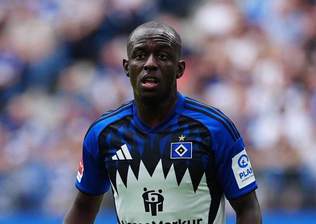 Hat der HSV (im Bild: Dompé) gegen Wolfsburg gute Chancen auf den Sieg? (© dpa picture alliance / Alamy Stock Photo) HSV Wolfsburg Tipp