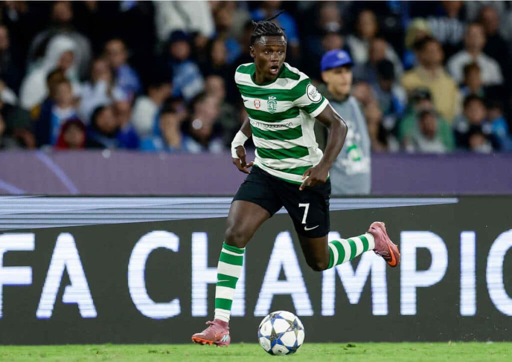 Führt Youngster Geovany Quenda Sporting Lissabon zum wichtigen CL-Heimsieg gegen Marseille? (© Antonio Balasco / Alamy Live News) Führt Youngster Geovany Quenda Sporting Lissabon zum wichtigen CL-Heimsieg gegen Marseille?