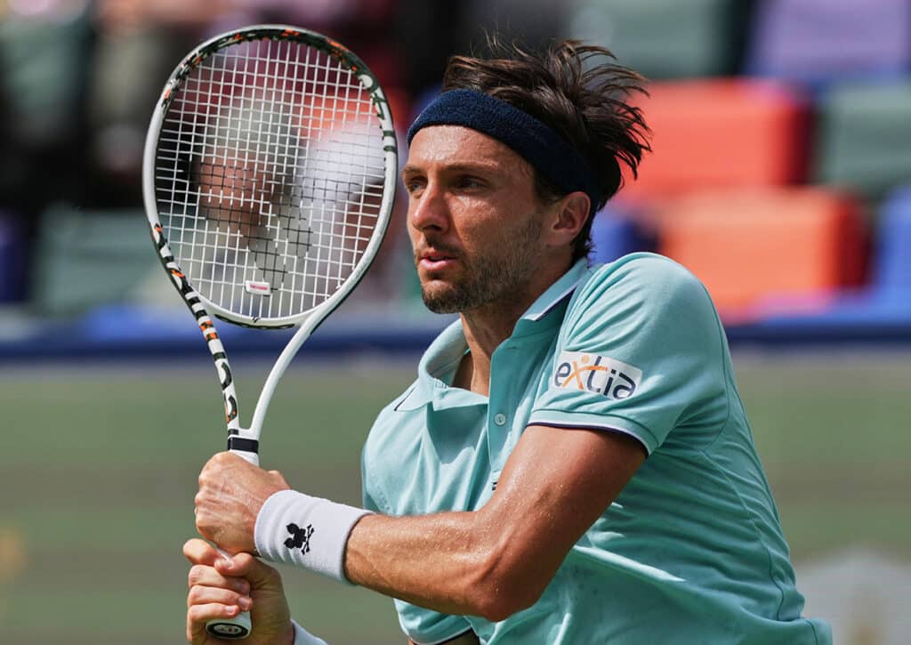 Kann Arthur Rinderknech (im Bild) in Shanghai nach Zverev und Co. auch Auger-Aliassime besiegen? (© Associated Press/Andy Wong) Arthur Rinderknech vs. Felix Auger-Aliassime Tipp