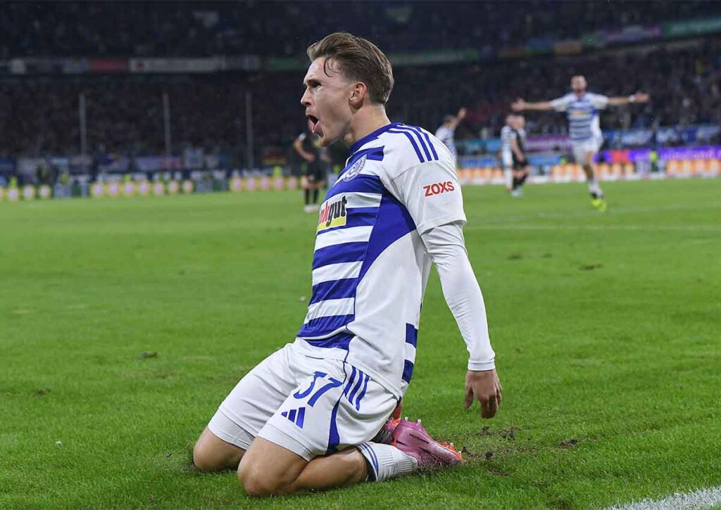 Gewinnt der MSV Duisburg (im Bild: Patrick Sussek) am 12. Spieltag der 3. Liga das Derby gegen RWE? (© ddp media GmbH / Alamy Stock Photo) 3. Liga 12. Spieltag Wett-Tipps