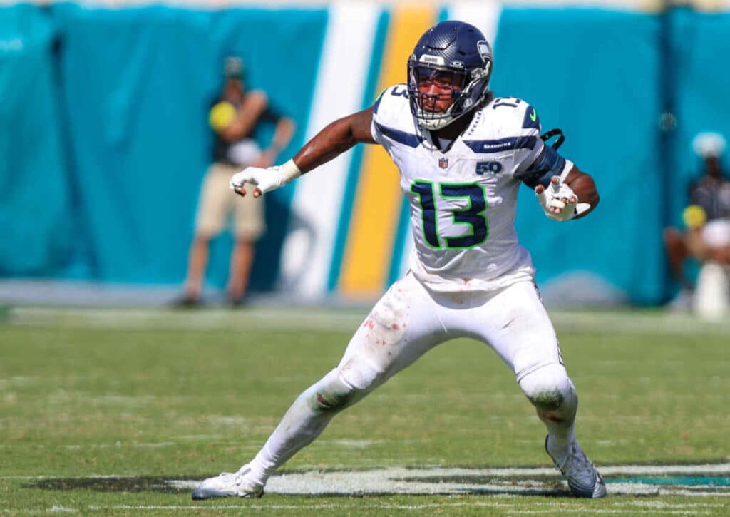 Entscheidet die Seahawks-Defensive um Linebacker Ernest Jones die Partie gegen die Houston Texans? (© AP Photo/Gary McCullough/Alamy Live News) Entscheidet die Seahawks-Defensive um Linebacker Ernest Jones die Partie gegen die Houston Texans?