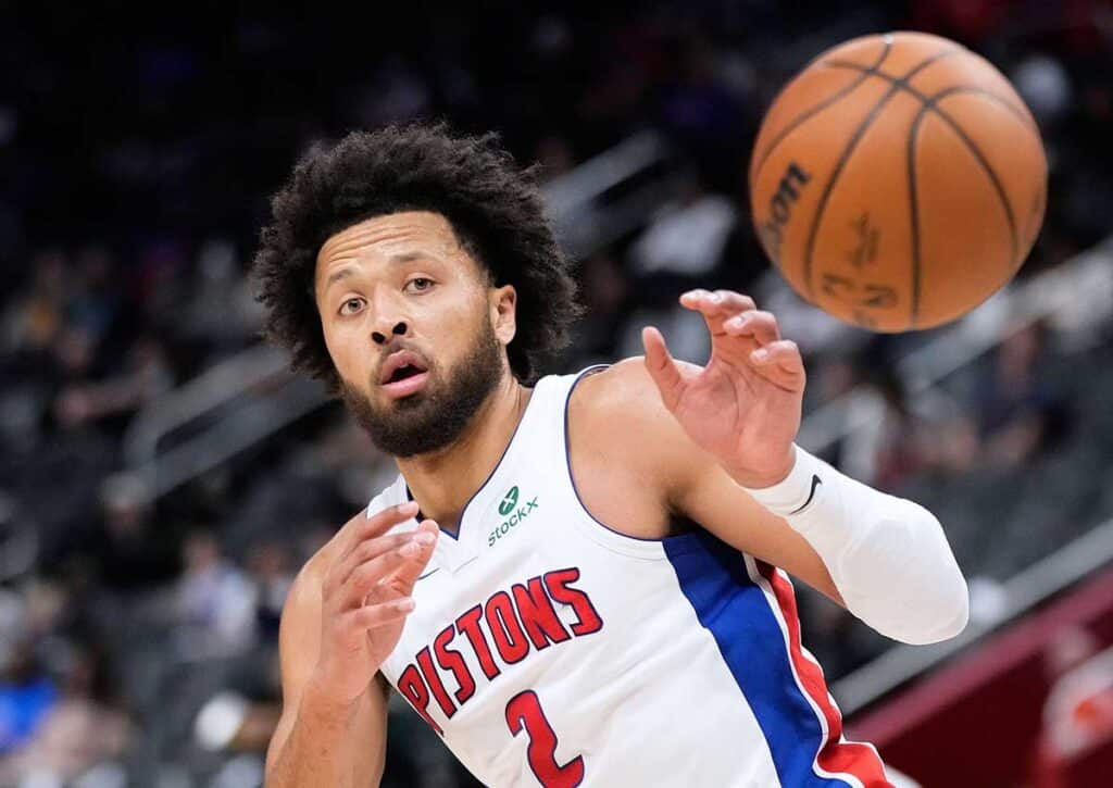 Erfüllen die Pistons (im Bild: Cunningham) gegen Boston die Erwartungen? (© Associated Press / Alamy Stock Photo) Detroit Pistons Boston Celtics Tipp