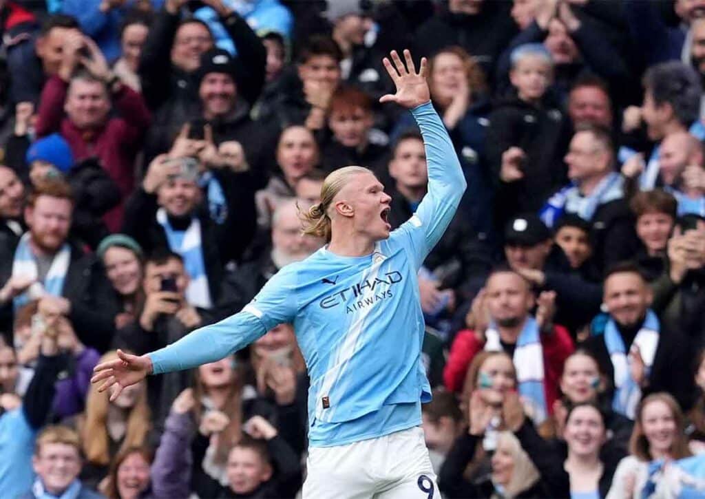 Schießt Erling Haaland (im Bild) Manchester City auch gegen Villarreal zum Sieg? (© PA Images / Alamy Stock Photo) Villarreal Manchester City Tipp