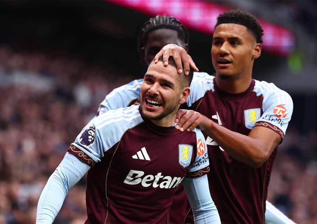 Nimmt Aston Villa (im Bild: Emi Buendia) den Schwung mit zu den Go Ahead Eagles? (© Sportimage Ltd / Alamy Stock Photo) Go Ahead Eagles Aston Villa Tipp