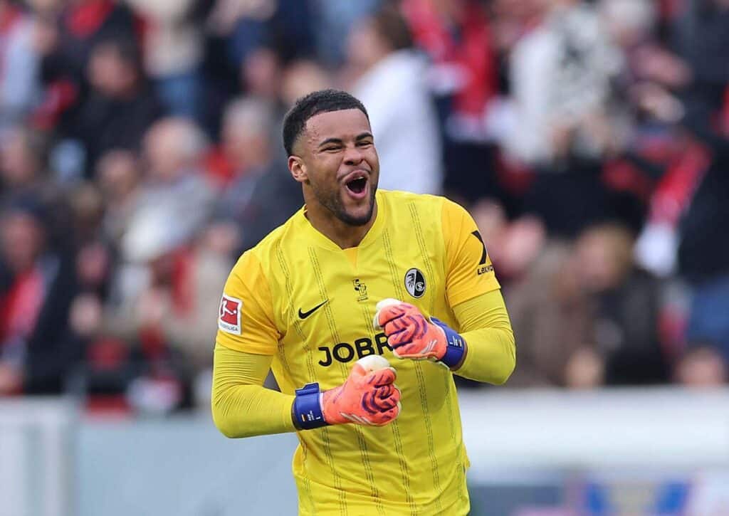 Kommt Utrecht nicht an Torwart Atubolu (Freiburg) vorbei? (© dpa picture alliance / Alamy Stock Photo) Freiburg Utrecht Tipp