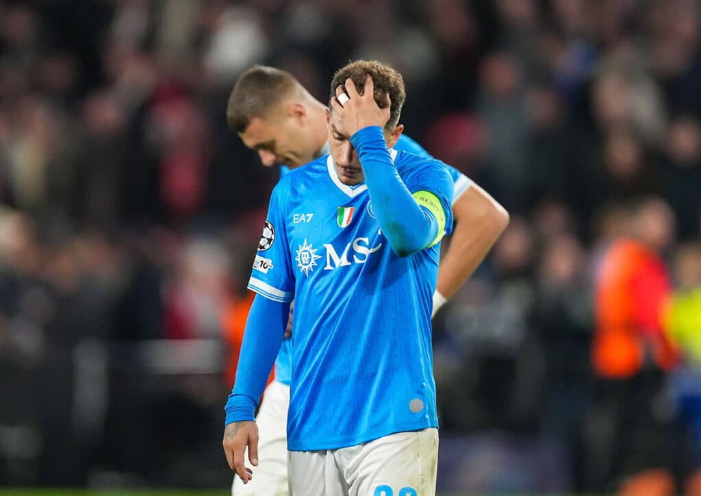 Fügt Inter Mailand dem Meister SSC Neapel (im Bild: Giovanni Di Lorenzo) einen weiteren Rückschlag im Topspiel zu? (© Orange Pics BV/Alamy Live News) Neapel vs. Inter Mailand Tipp