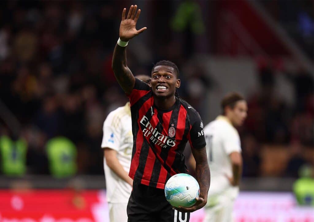 Gibt es für Milan (im Bild: Rafael Leao) auch bei Atalanta Bergamo keinen Sieg? (© Marco Canoniero / Alamy Stock Photo) Atlanta Bergamo AC Milan Tipp