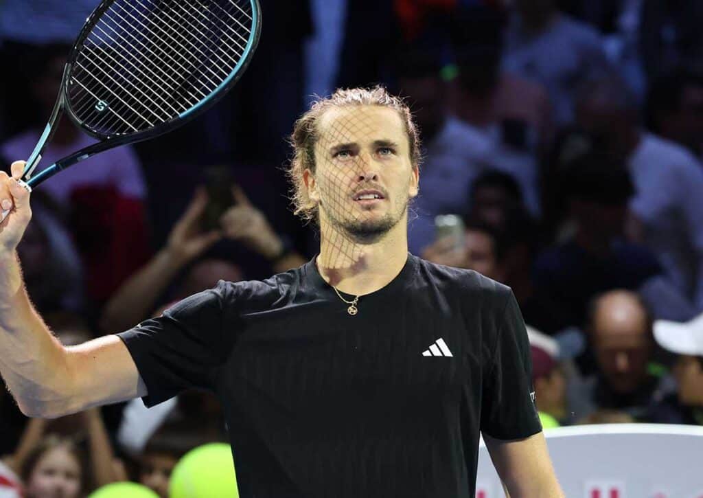 Wie präsentiert sich Zverev (im Bild) im Match gegen Sinner? (© Independent Photo Agency Srl / Alamy Stock Photo) Sinner Zverev Tipp