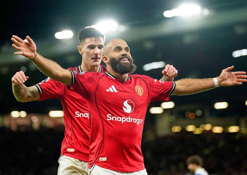 Geht die Aufholjagd von Manchester United (im Bild: Bryan Mbeumo) auch in Nottingham weiter? (© Associated Press / Alamy Stock Photo) Nottingham Manchester United Tipp