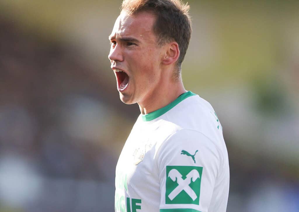 Jubelt der SK Rapid (im Bild: Wurmbrand) gegen Sturm Graz? (© APA-PictureDesk / Alamy Stock Photo) SK Rapid Sturm Graz Tipp