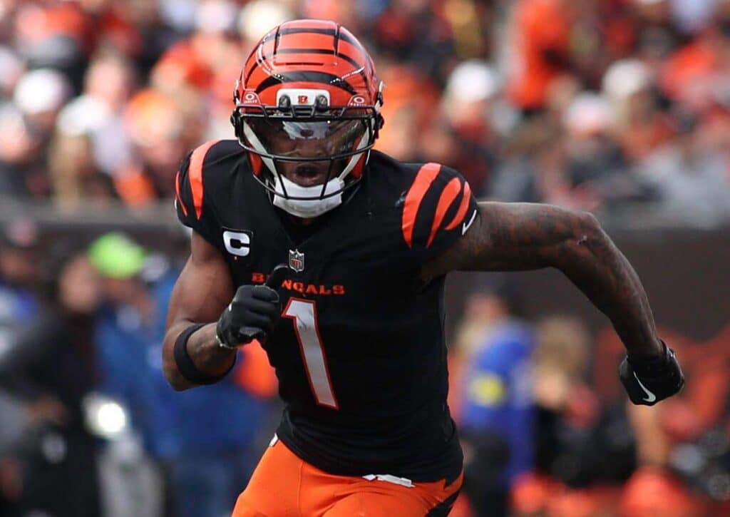 Glänzt Chase (Bengals) gegen die Bears mit einem Touchdown? (© Cal Sport Media / Alamy Stock Photo) Cincinnati Bengals Chicago Bears Tipp