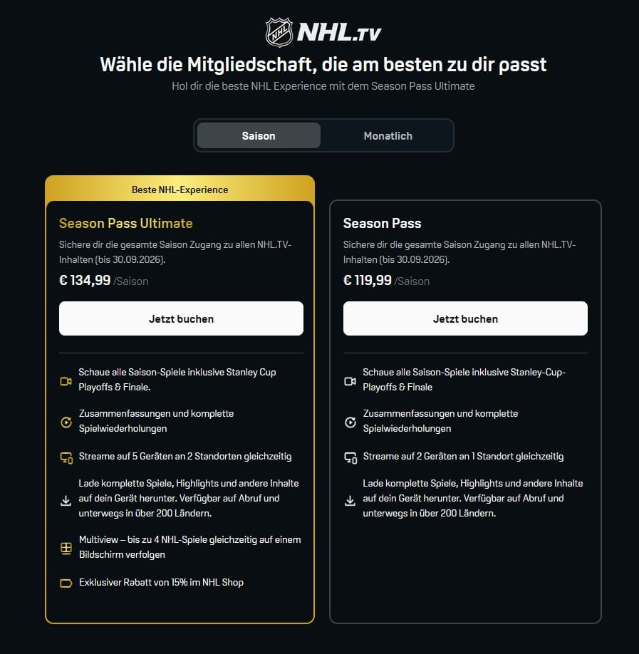 NHL TV DAZN