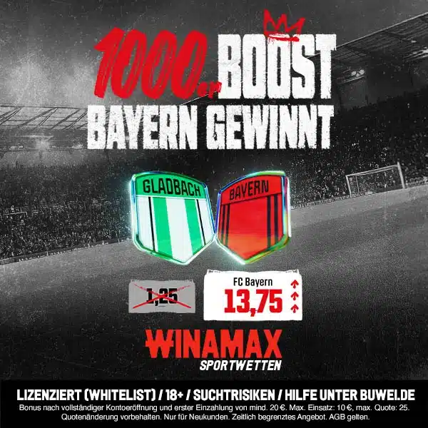 Gladbach - Bayern Boost Winamax
